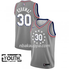 Philadelphia 76ers Furkan Korkmaz 30 2018-19 Nike City Edition Harmaa Pelipaidat Swingman - Lasten